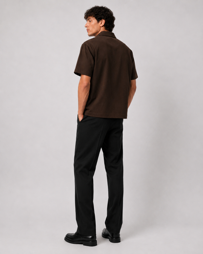 Utility Zip Overshirt - Coffee Brown