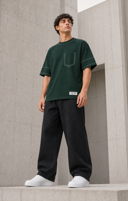 Studio Trace Tee – Dark Green