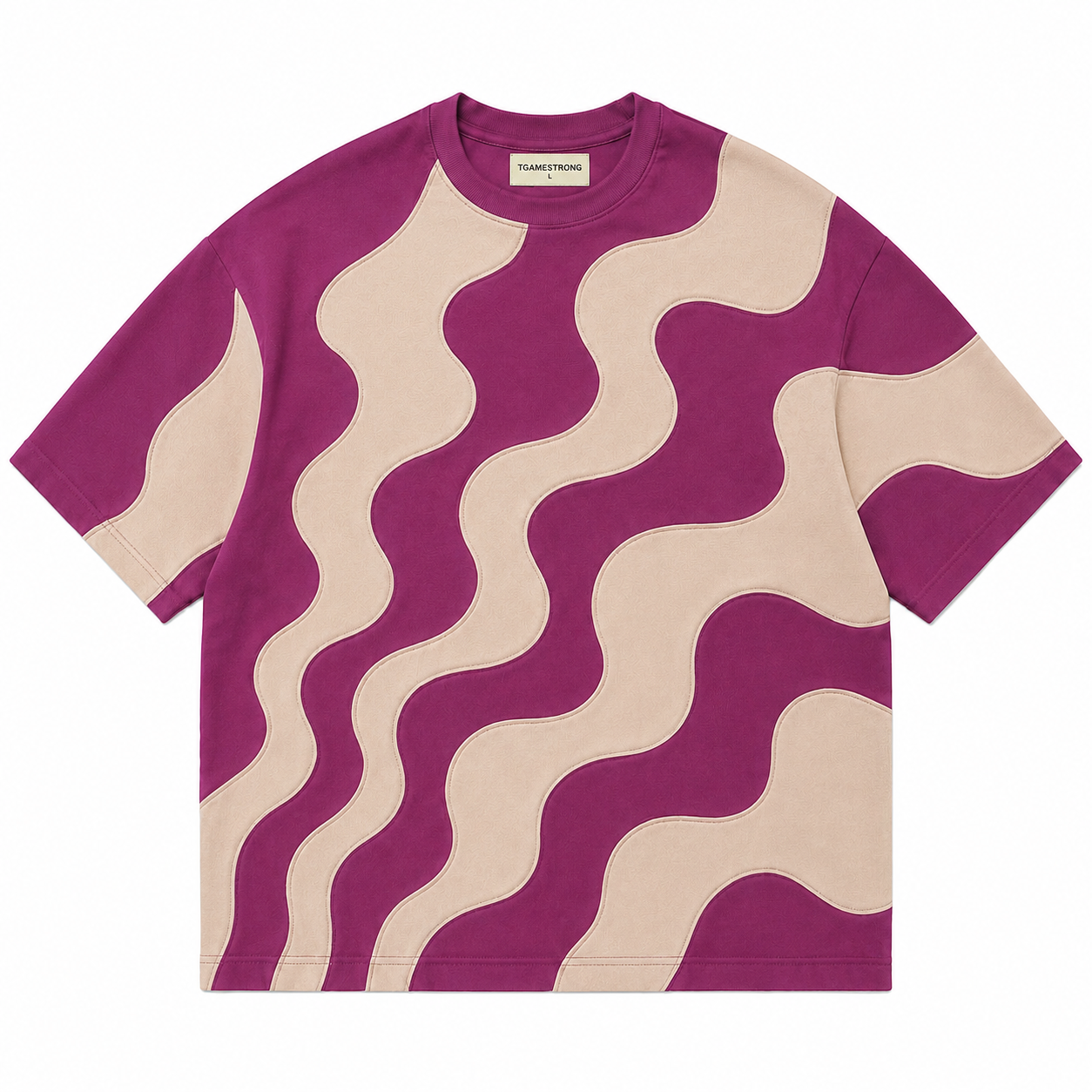 Studio Waveform Tee — Purple Potion / Sand