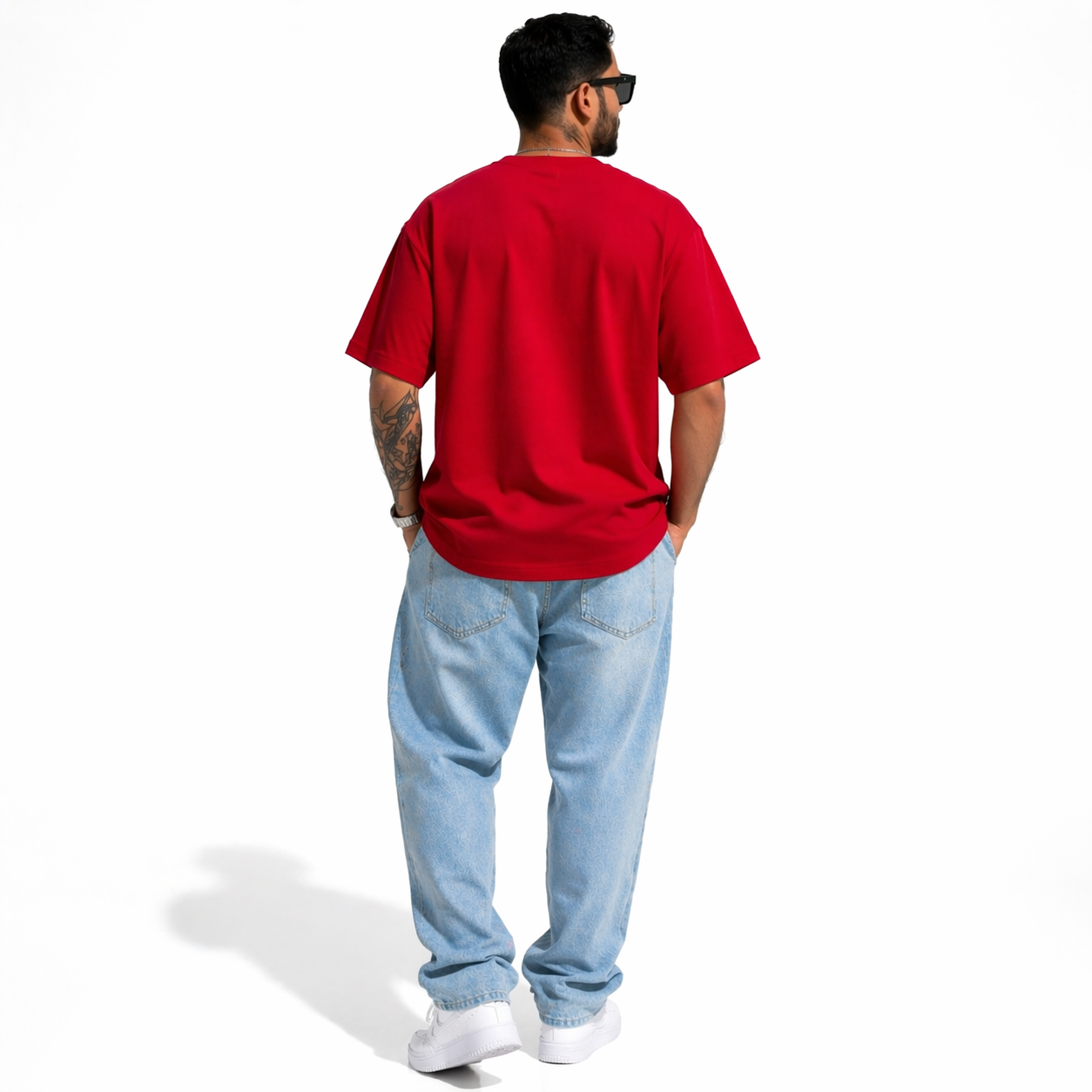 Bloom Appliqué Tee — Red