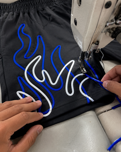 Studio Fireline Shorts – Black / Royal Blue