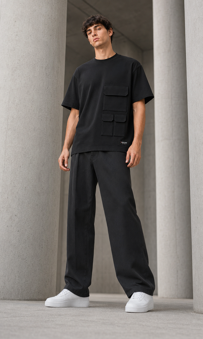 UTILITY BLOCK TEE BLACK