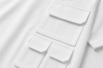 UTILITY BLOCK TEE White