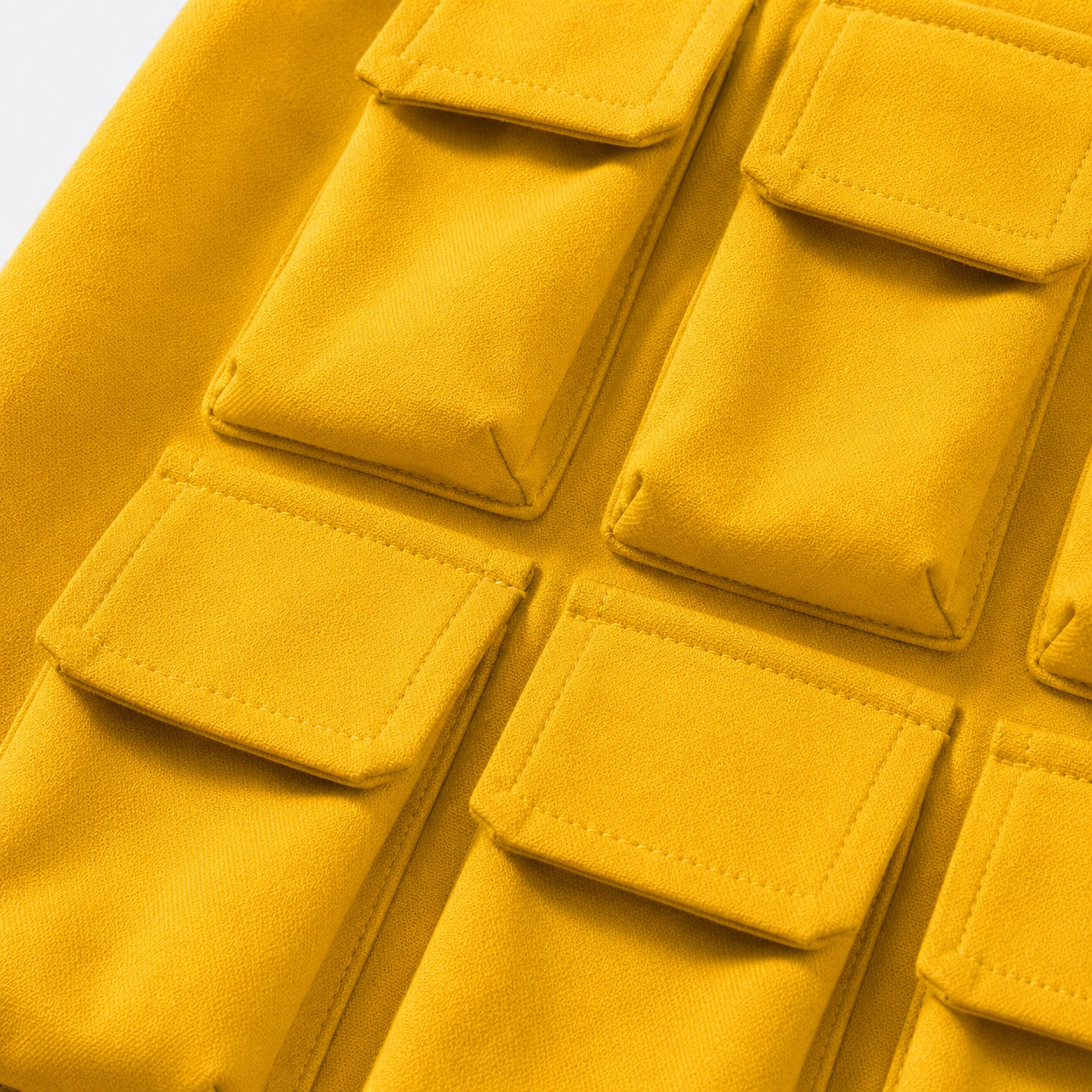 Utility Grid Shorts – Mustard Yellow