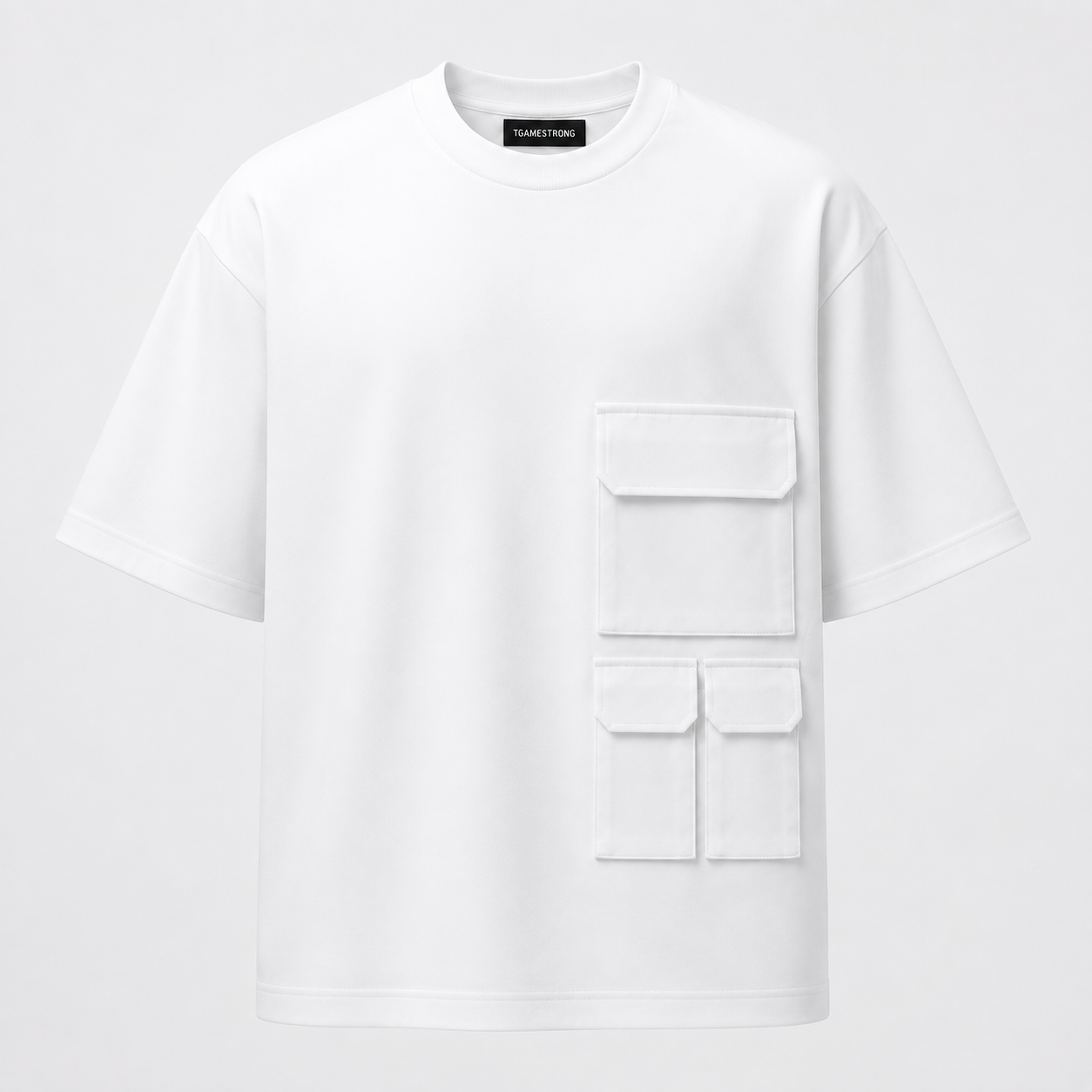 UTILITY BLOCK TEE White