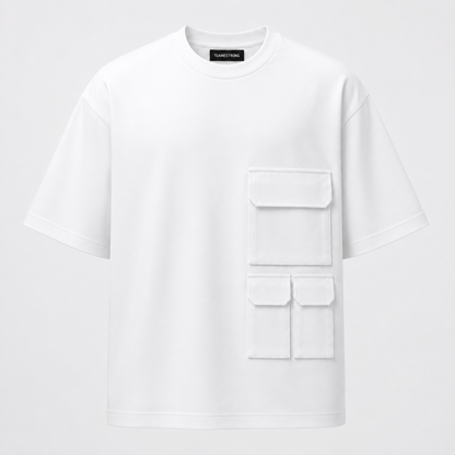 UTILITY BLOCK TEE White
