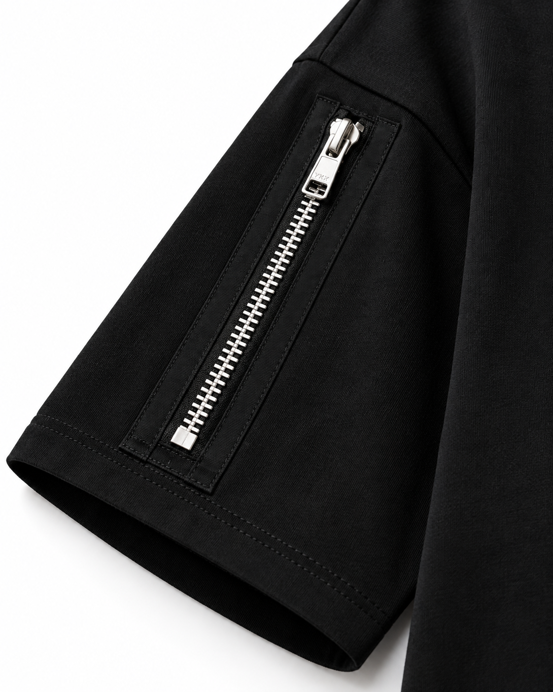 Twin Zip Tee — Black
