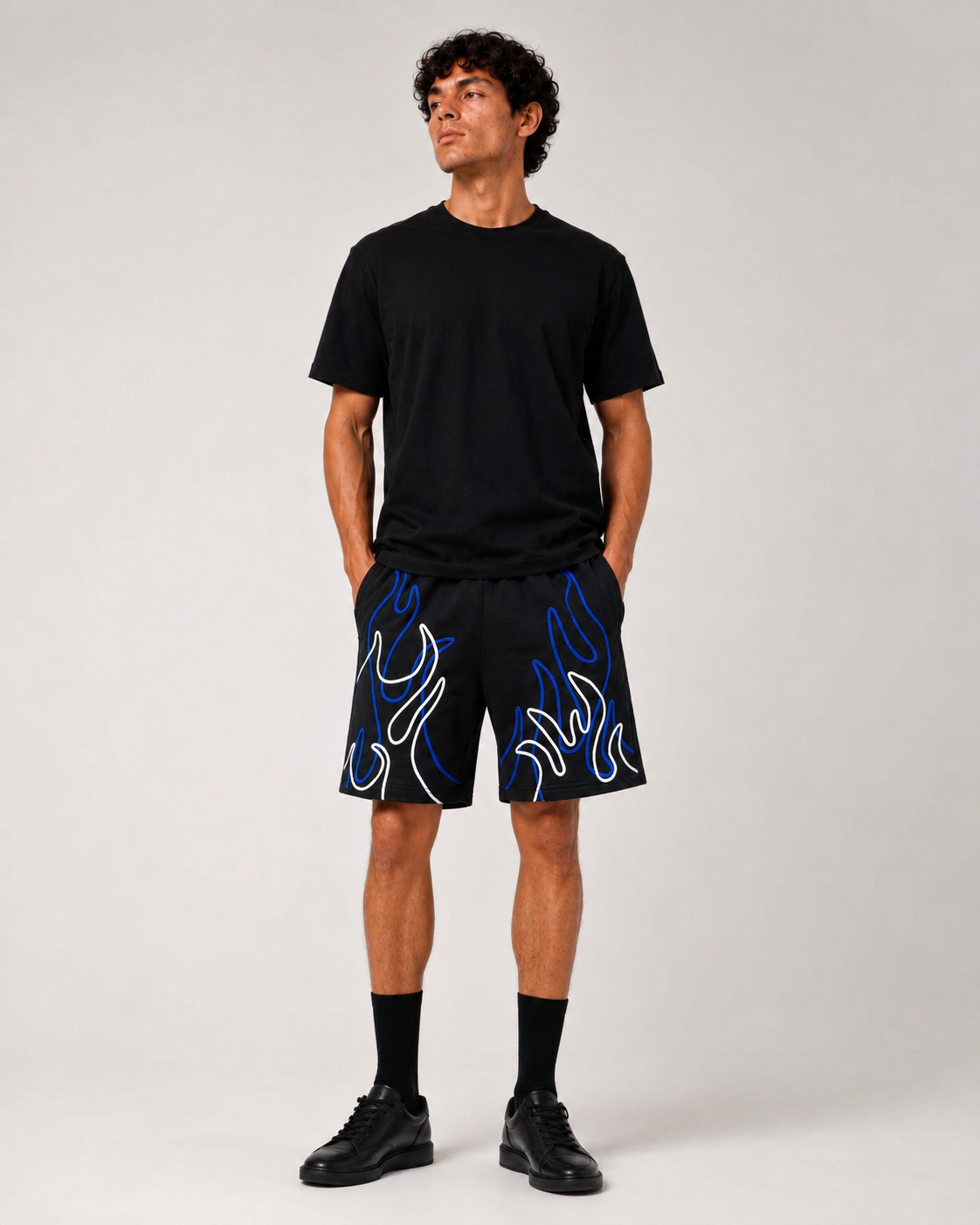 Studio Fireline Shorts – Black / Royal Blue