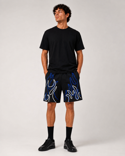 Studio Fireline Shorts – Black / Royal Blue