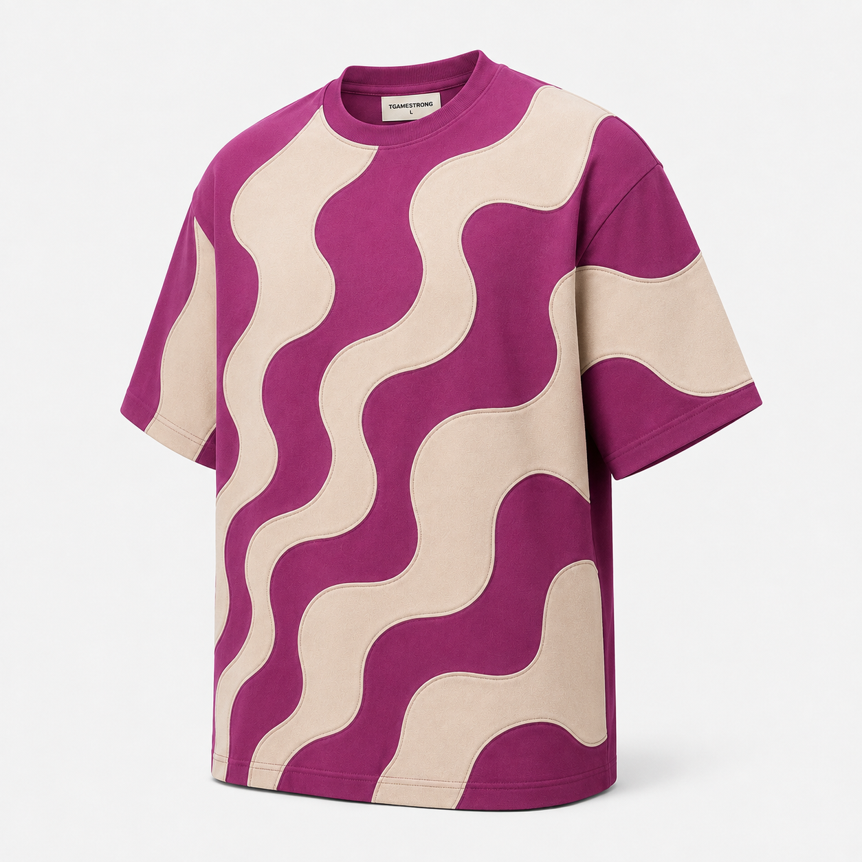 Studio Waveform Tee — Purple Potion / Sand