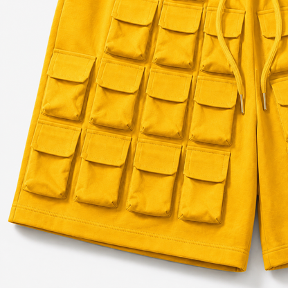 Utility Grid Shorts – Mustard Yellow
