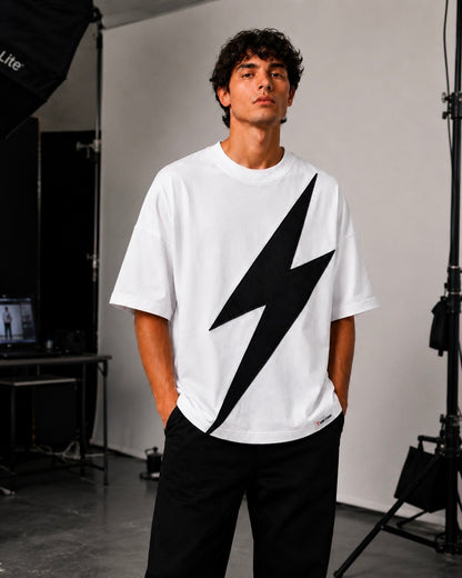 Strike Appliqué Tee White