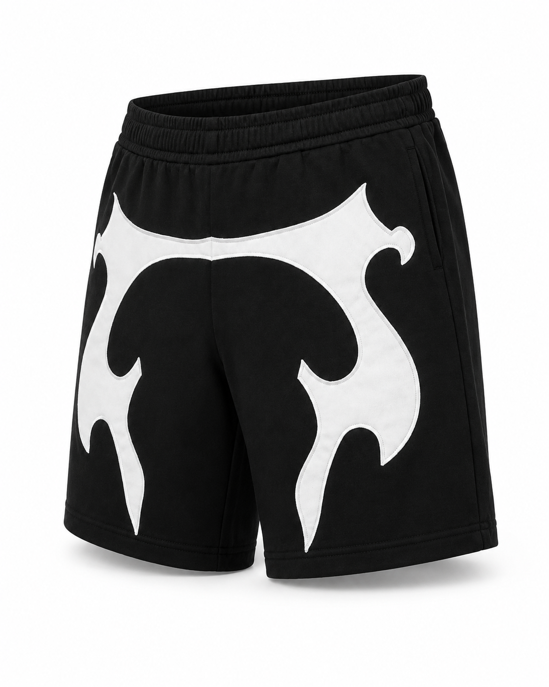 Studio Crest Shorts – Black / White