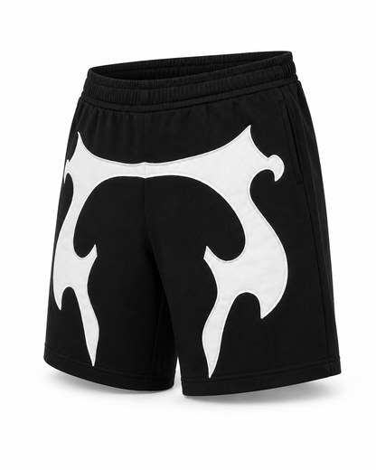 Studio Crest Shorts – Black / White
