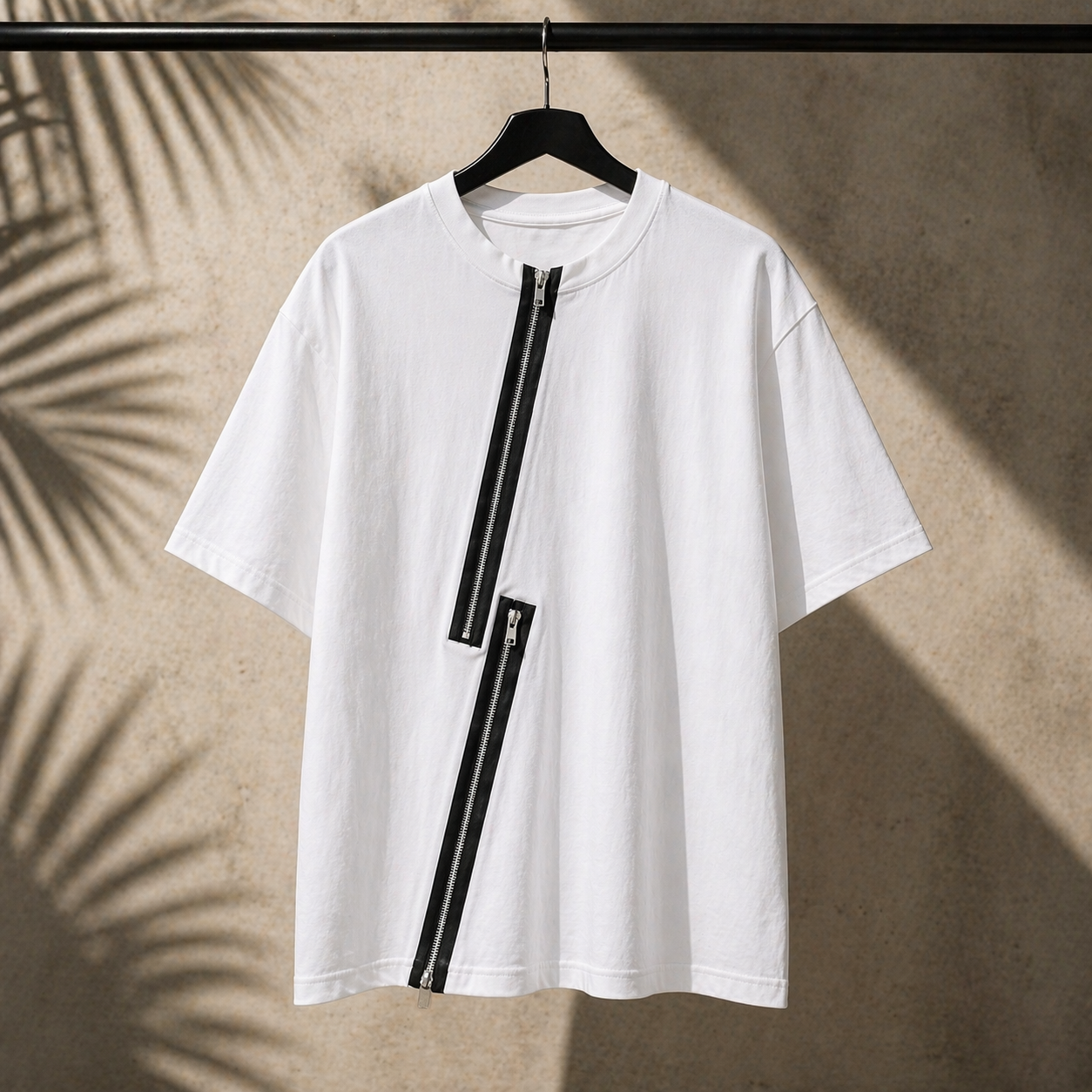 Axis Zip Tee — White
