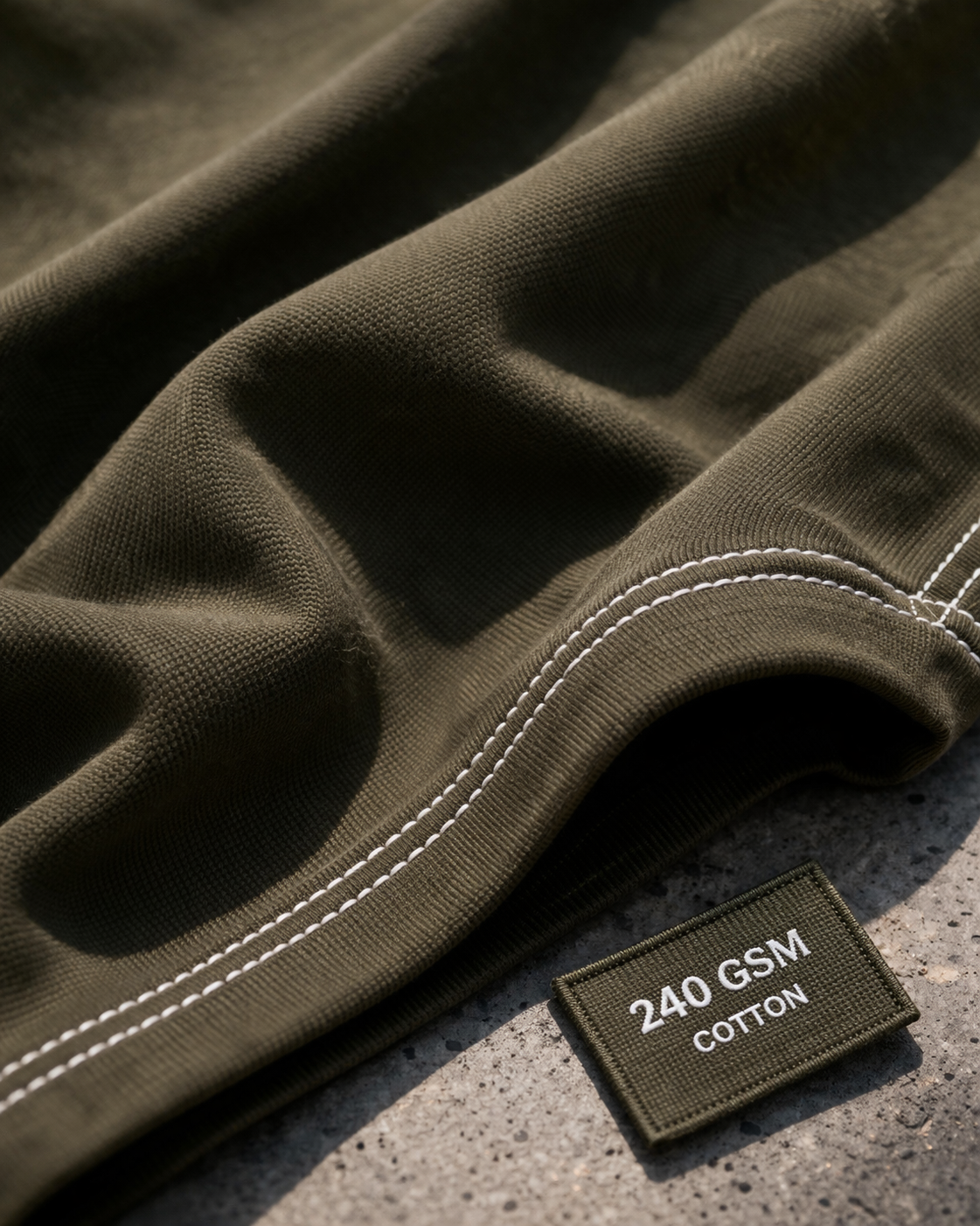 Engineered Stitch Tee Olive