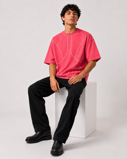 Studio Contour Tee — Bright Pink