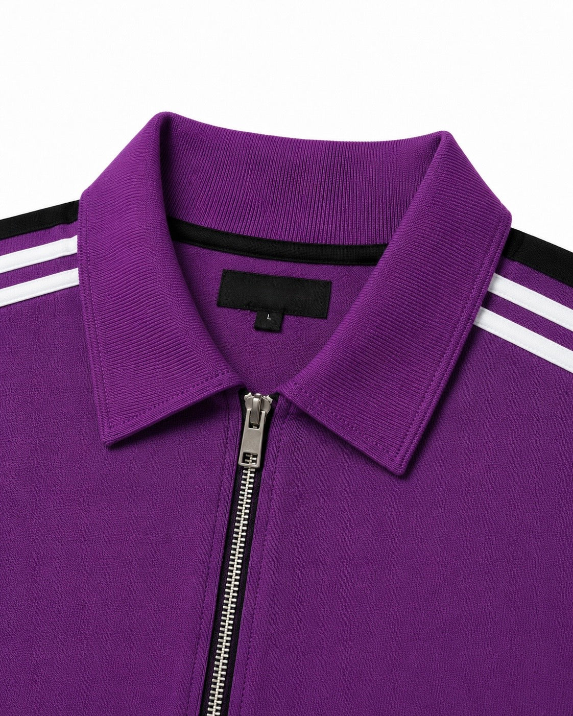Boundary Zip Polo — Purple Potion