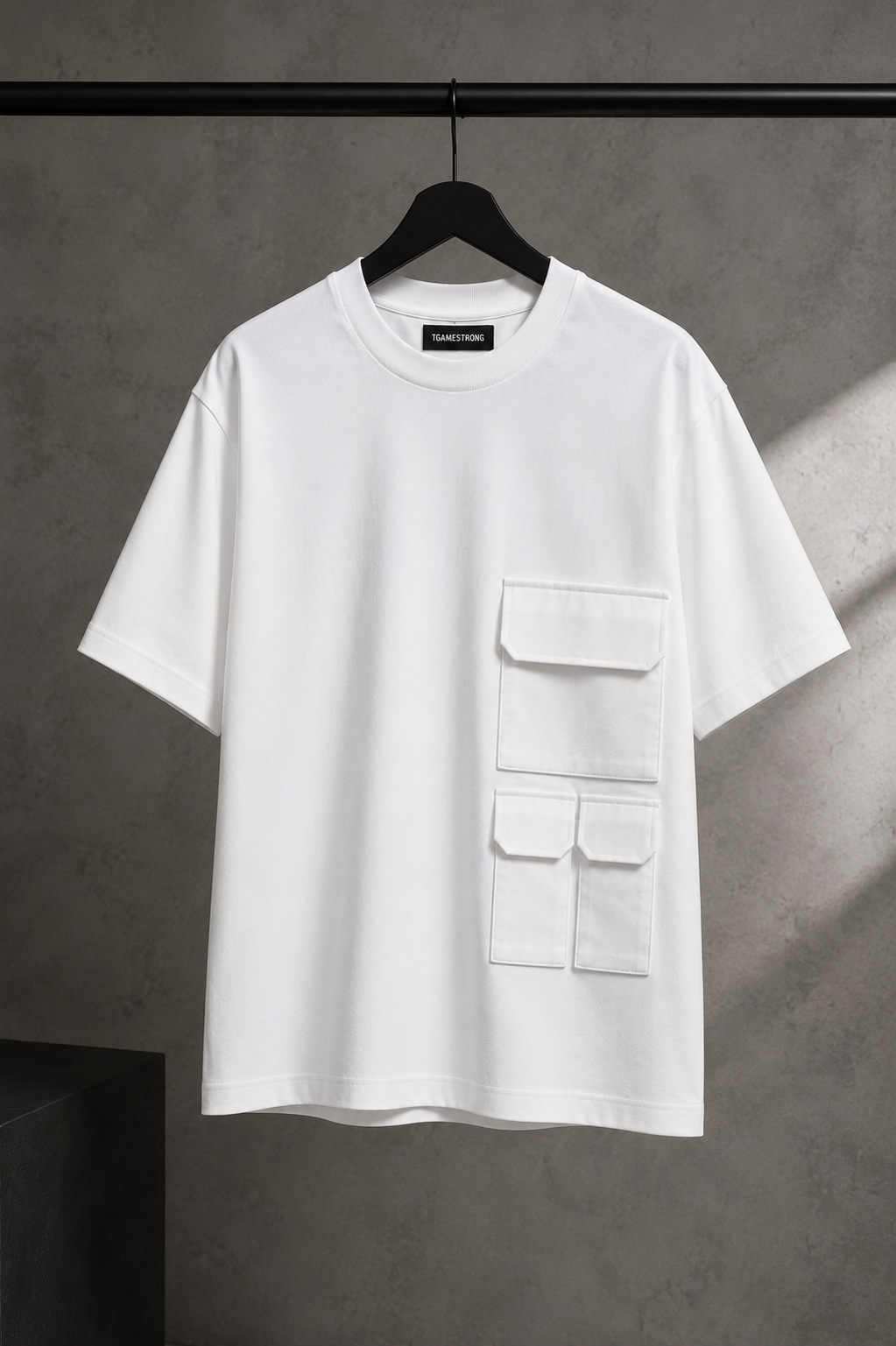 UTILITY BLOCK TEE White