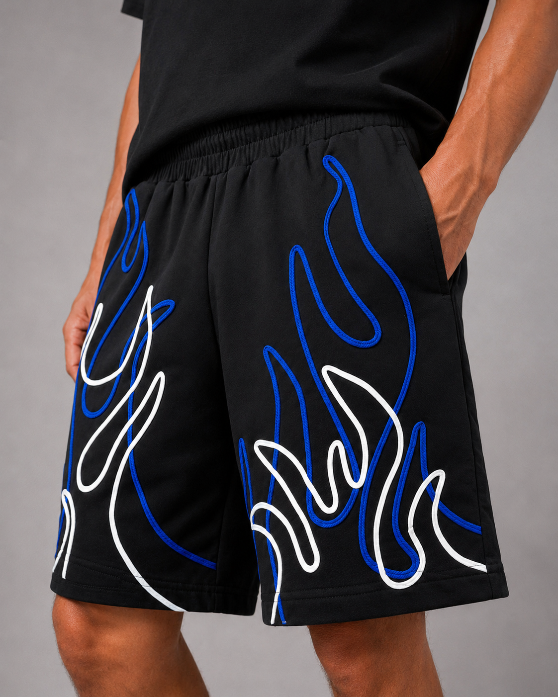 Studio Fireline Shorts – Black / Royal Blue