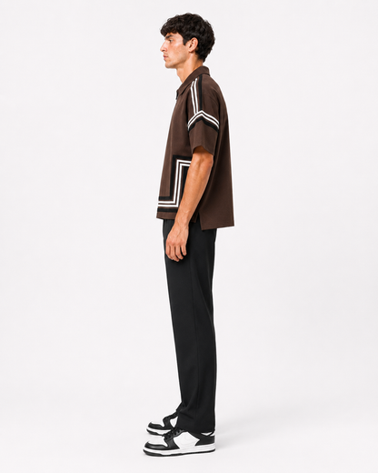 Boundary Zip Polo — Espresso