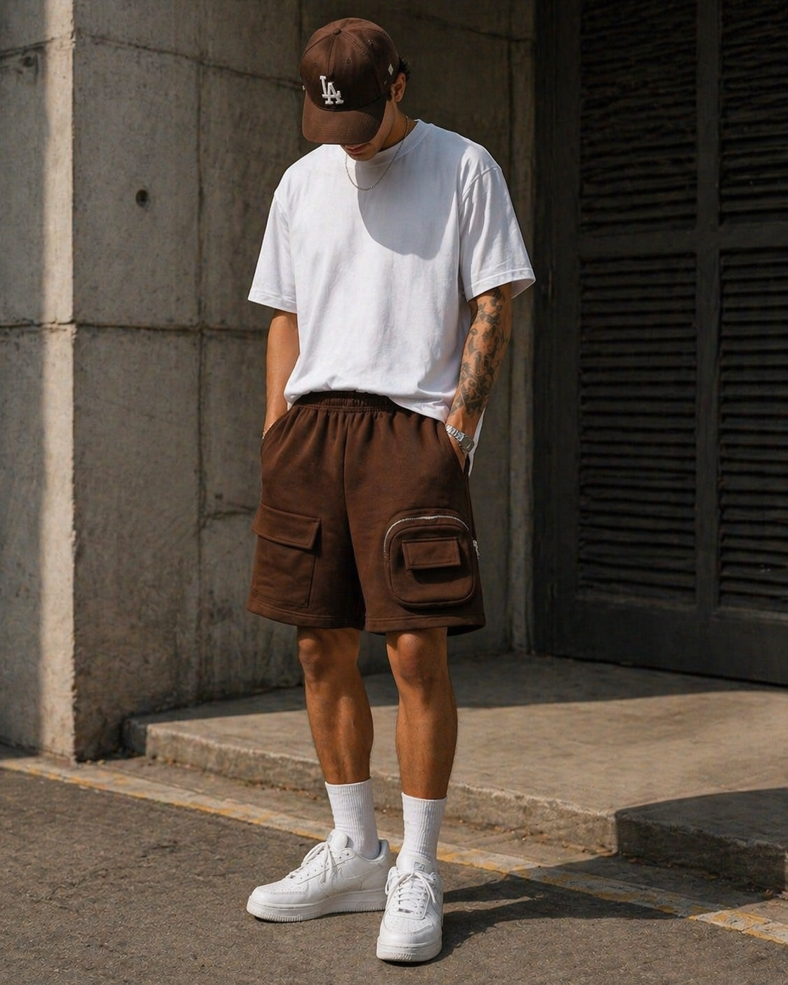 Modular Utility Shorts – Coffee Brown