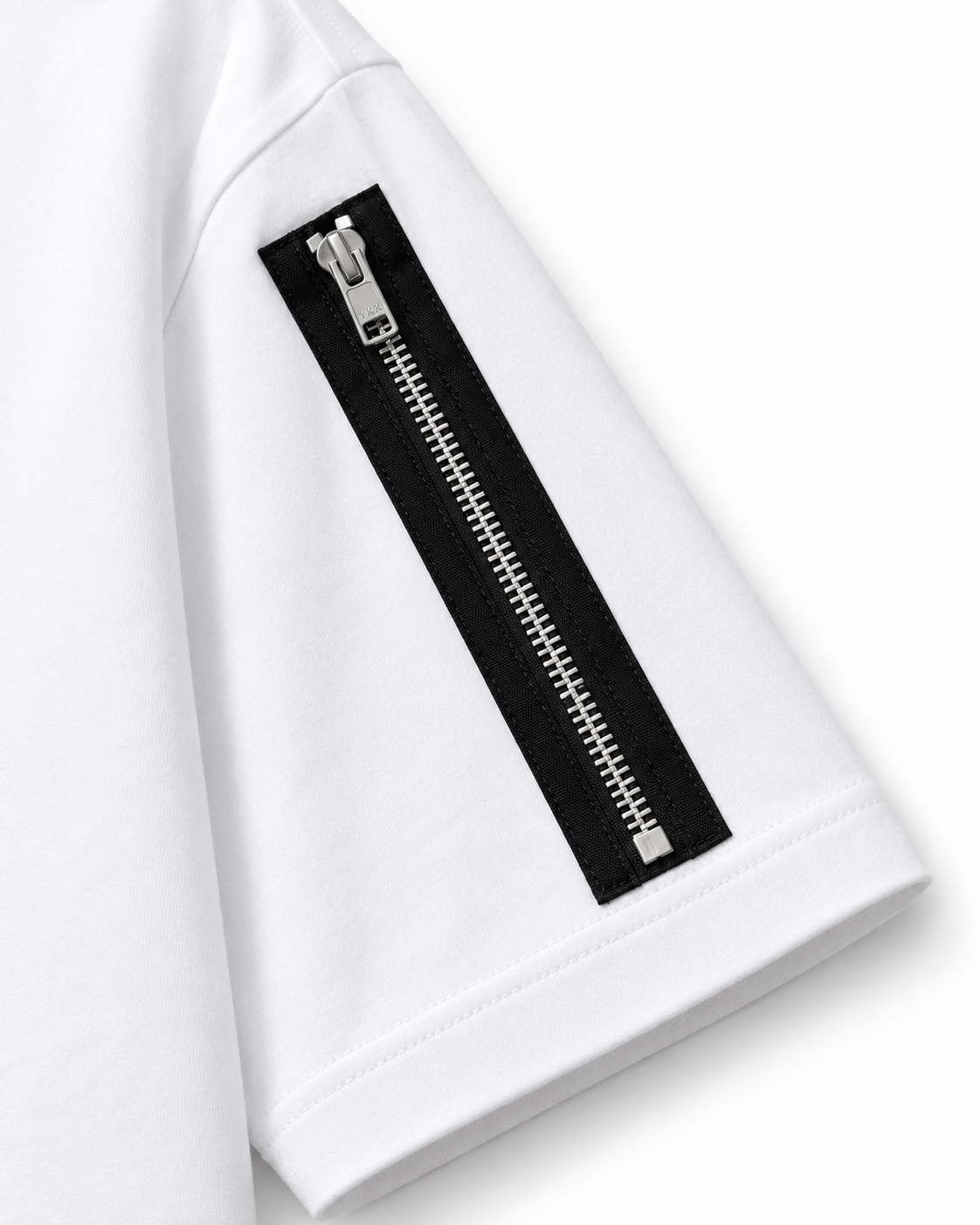 Twin Zip Tee — White