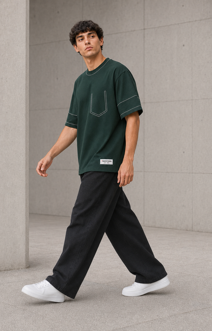 Studio Trace Tee – Dark Green
