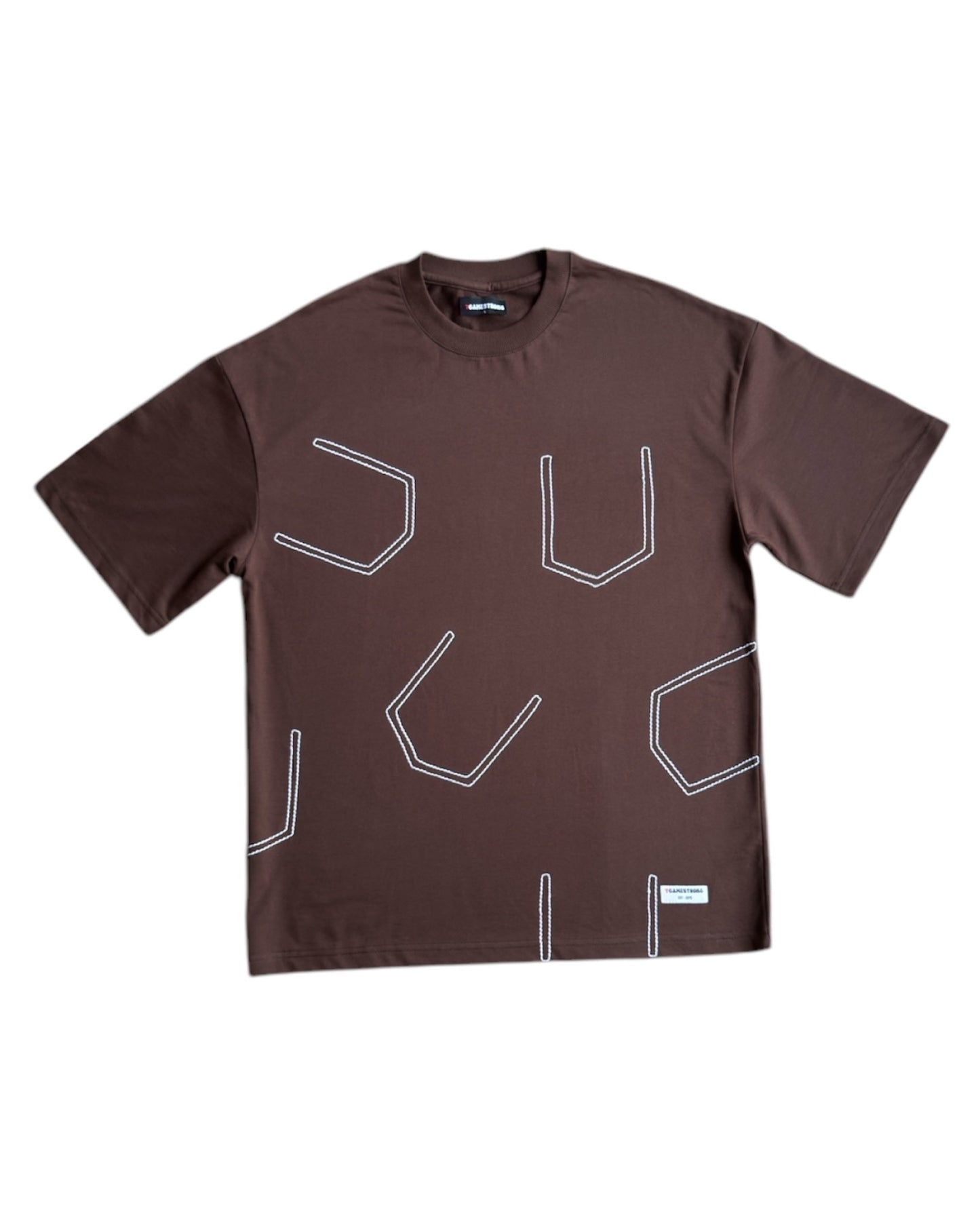 Brown pockets stitched Tee