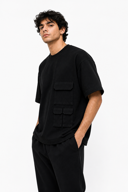UTILITY BLOCK TEE BLACK