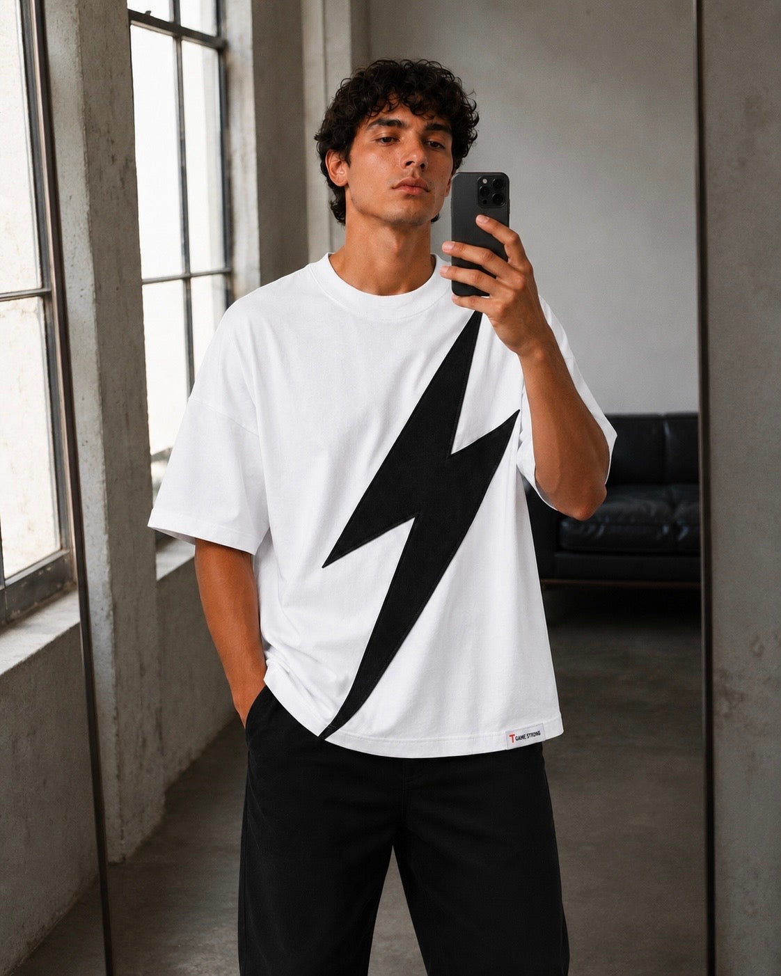 Strike Appliqué Tee White
