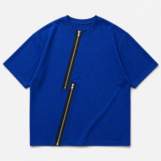 Axis Zip Tee — Royal Blue