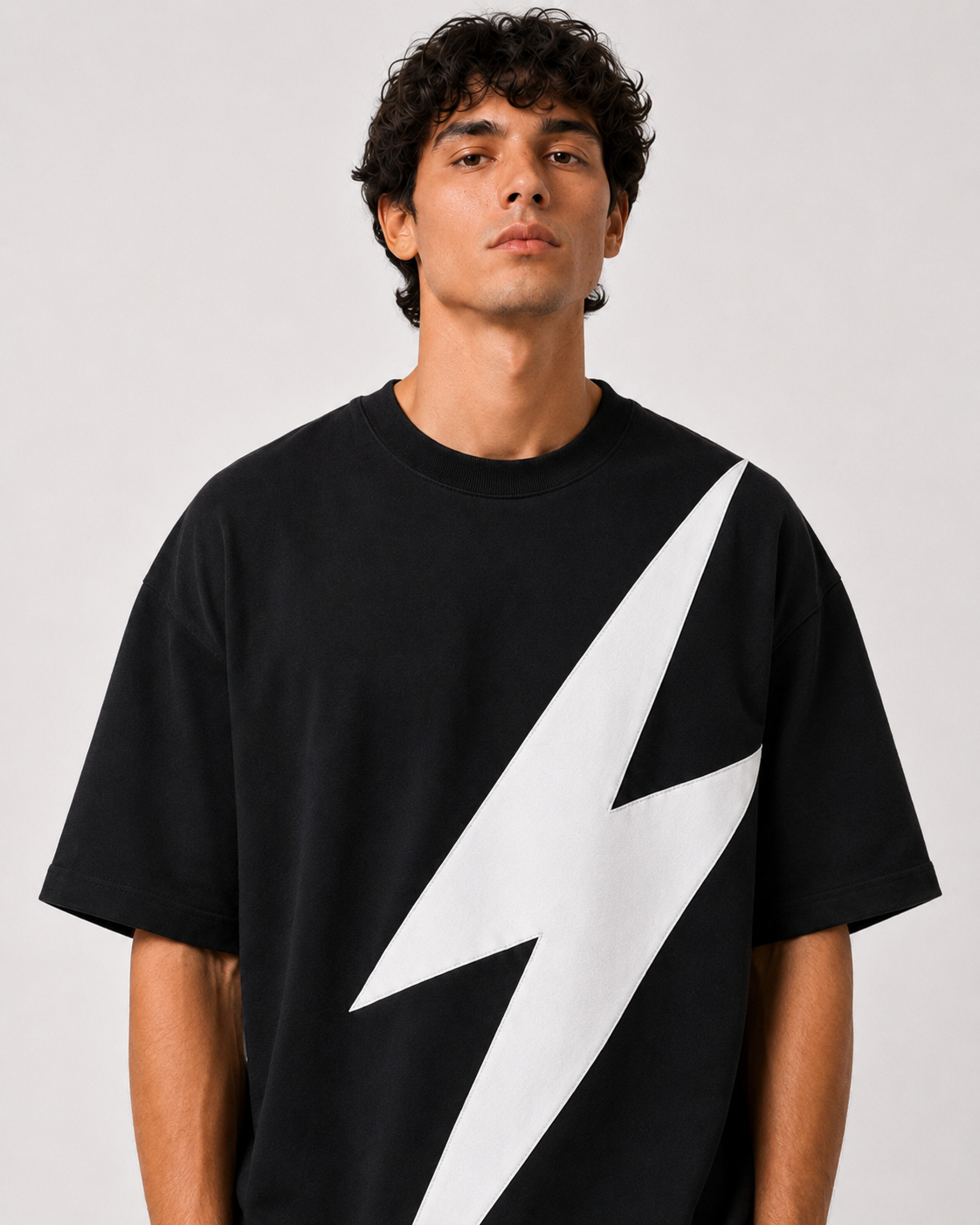 Strike Appliqué Tee Black