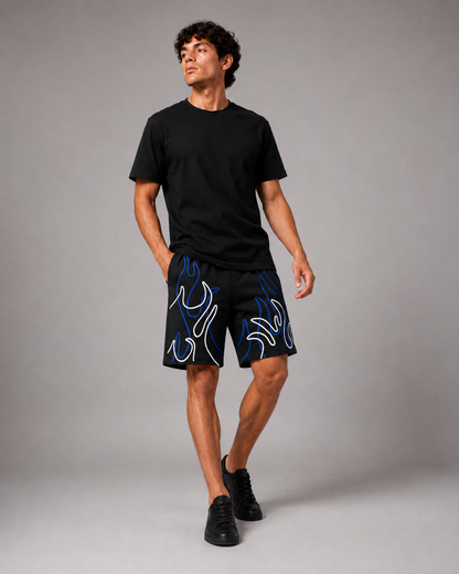 Studio Fireline Shorts – Black / Royal Blue