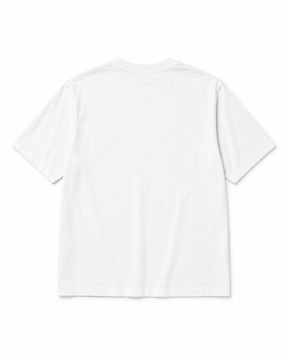 Gold Croc Pocket Tee – White
