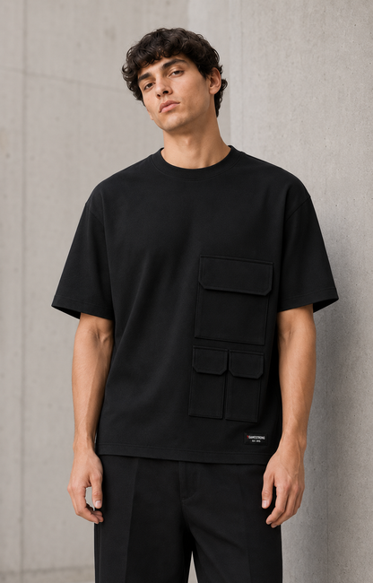 UTILITY BLOCK TEE BLACK