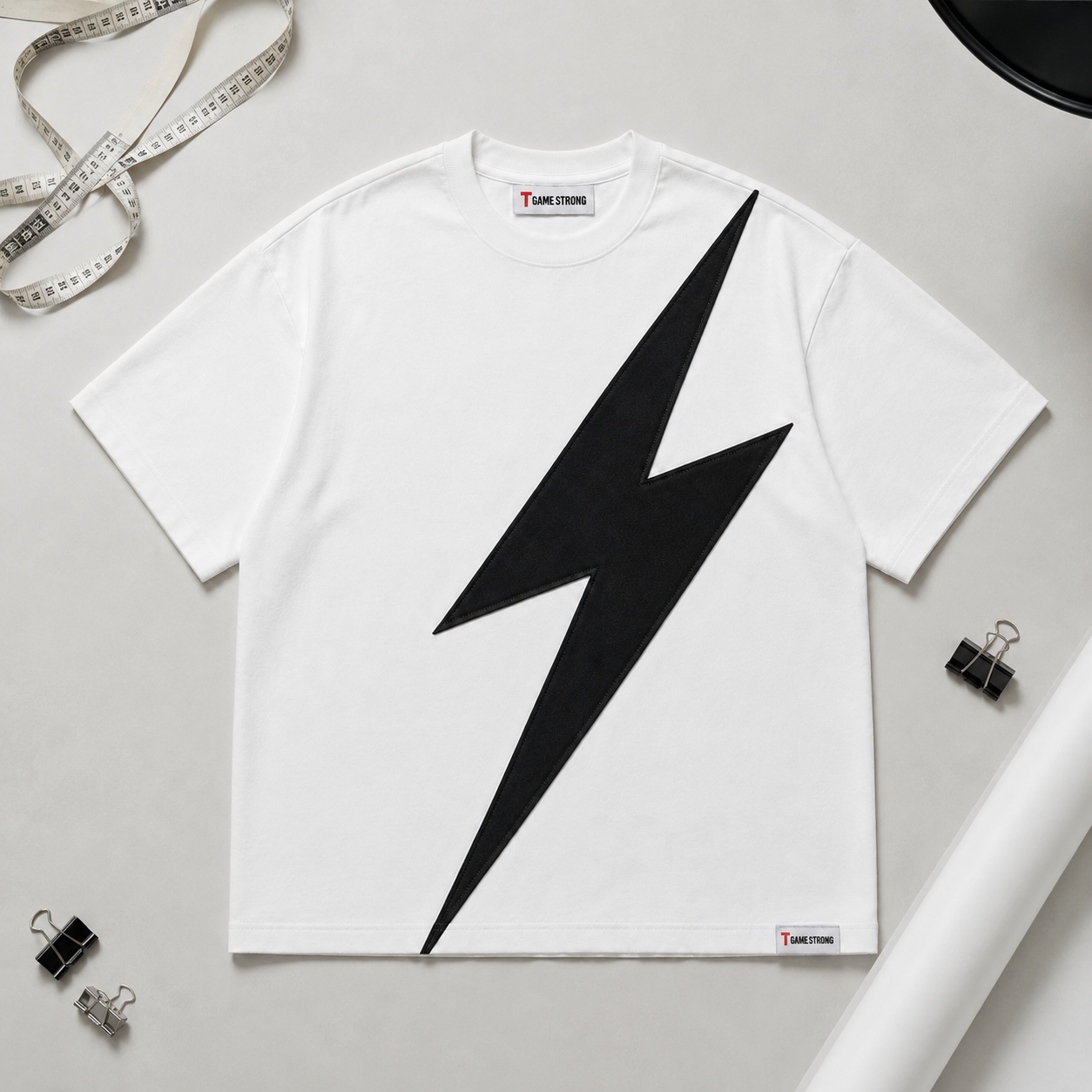 Strike Appliqué Tee White