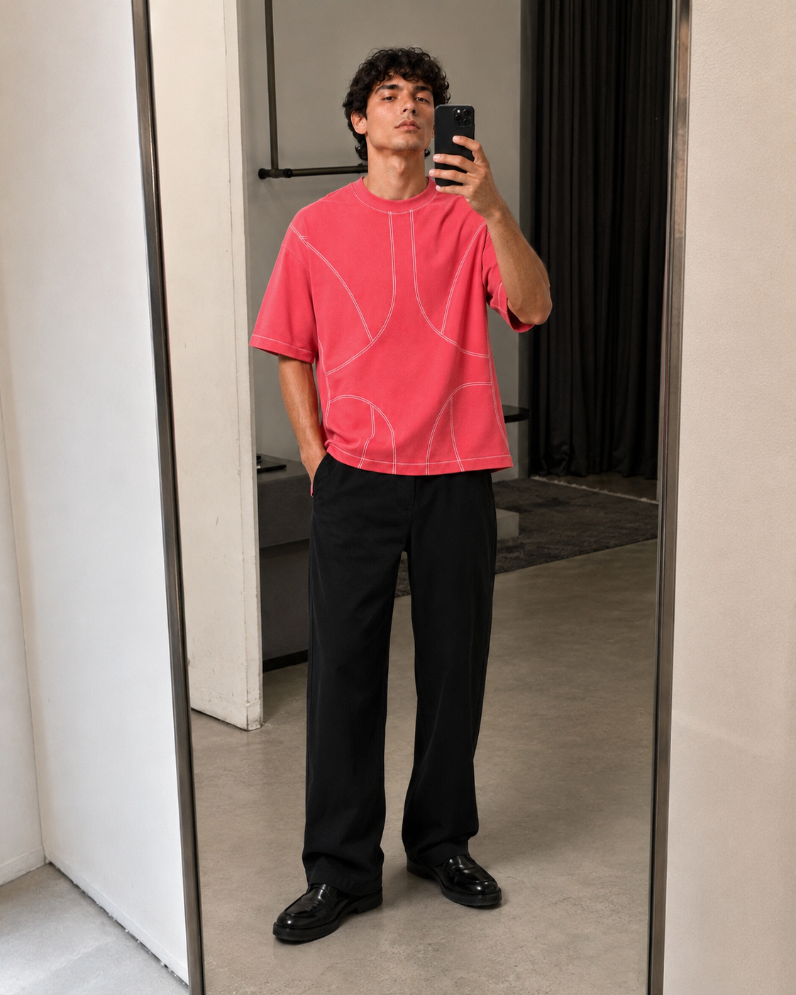 Studio Contour Tee — Bright Pink