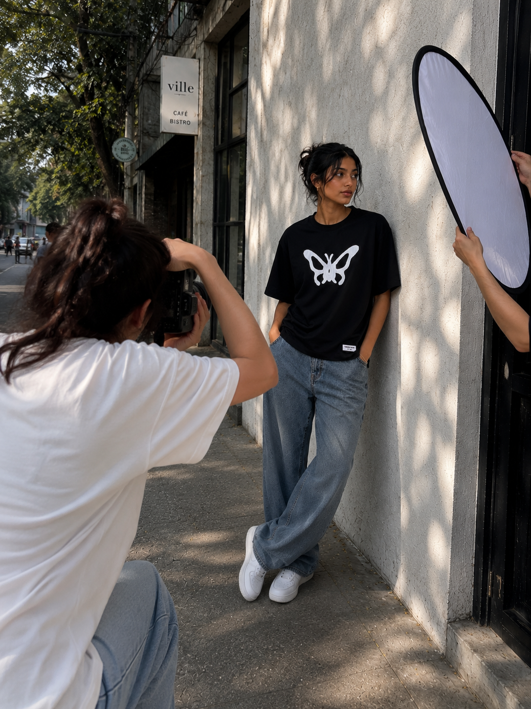 Butterfly Cut Tee – Black