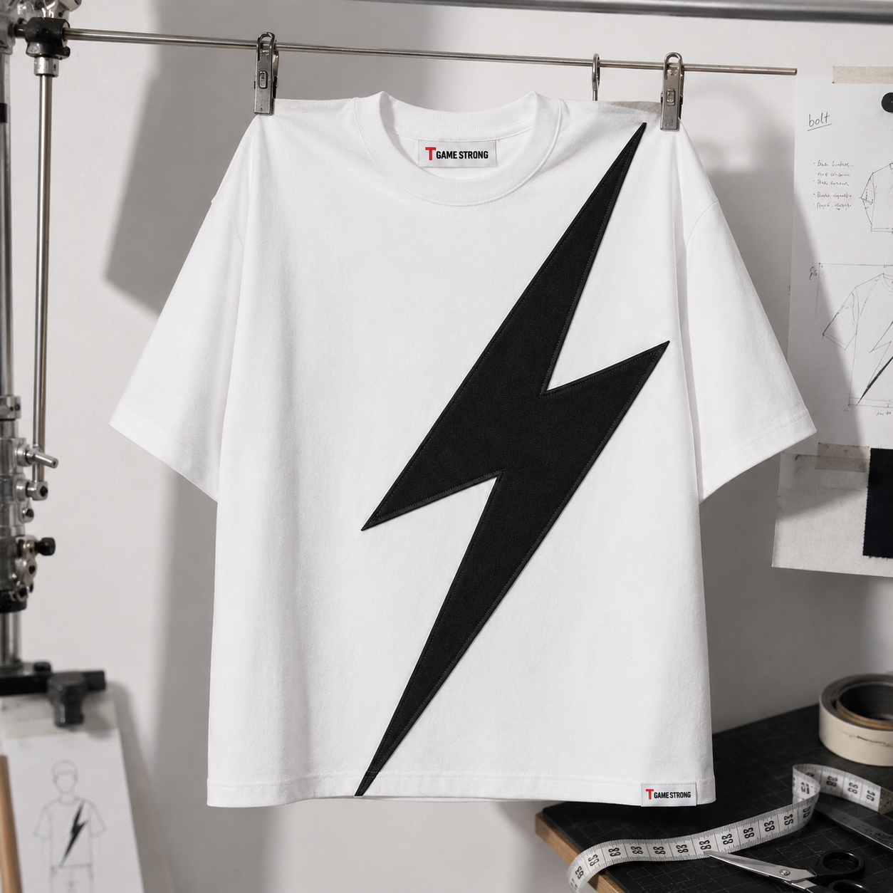 Strike Appliqué Tee White
