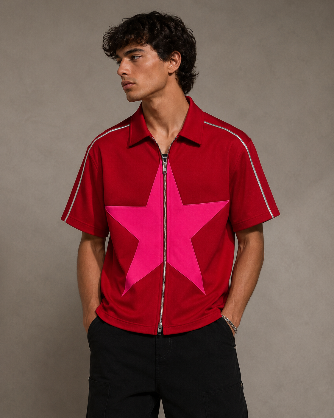 STAR ZIP SHIRT (Red)