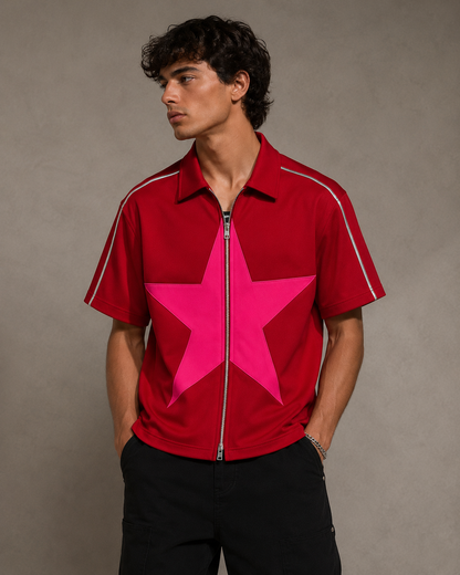 STAR ZIP SHIRT (Red)