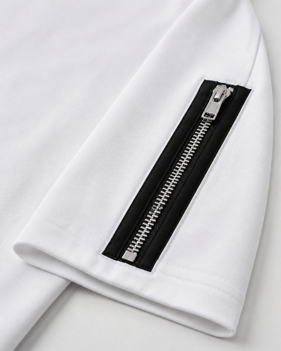 Twin Zip Tee — White
