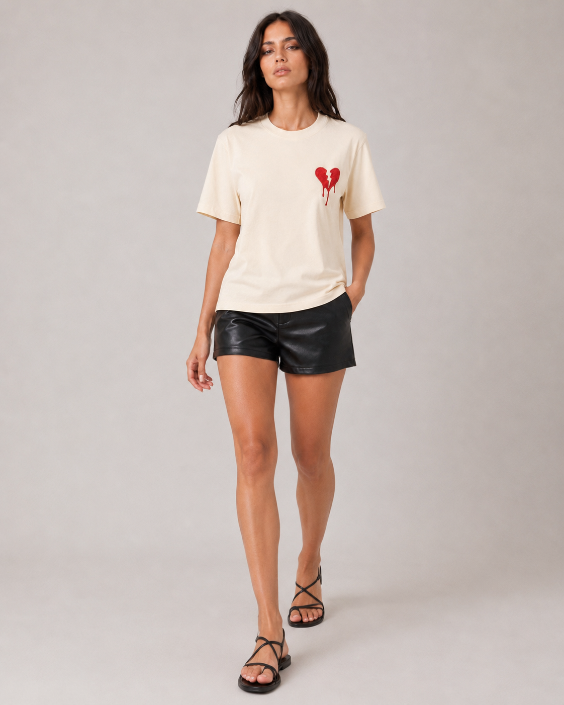 Broken Heart Tee – Cream