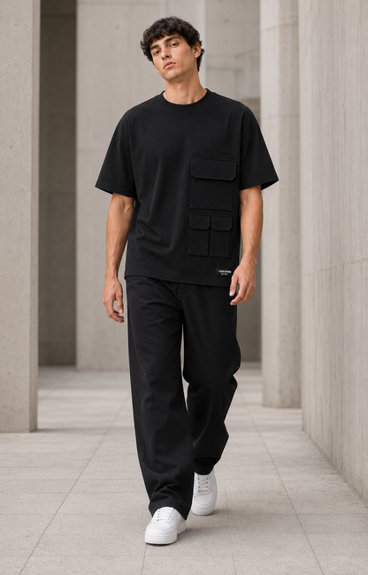 UTILITY BLOCK TEE BLACK