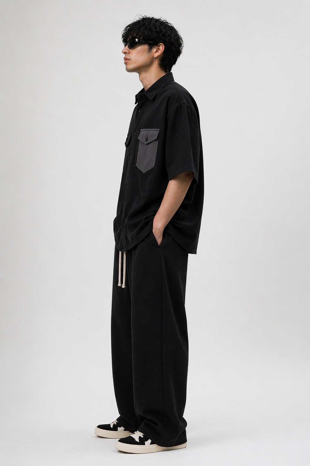STRUCTURE SHIRT — BLACK