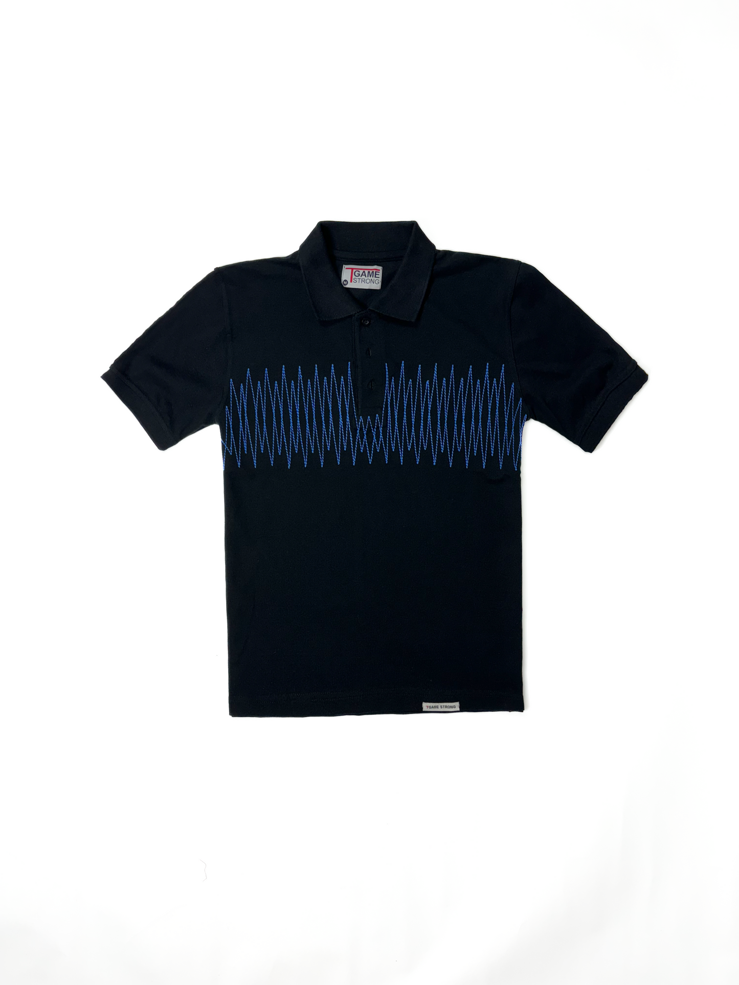 Black Embroidered Polo Tshirt