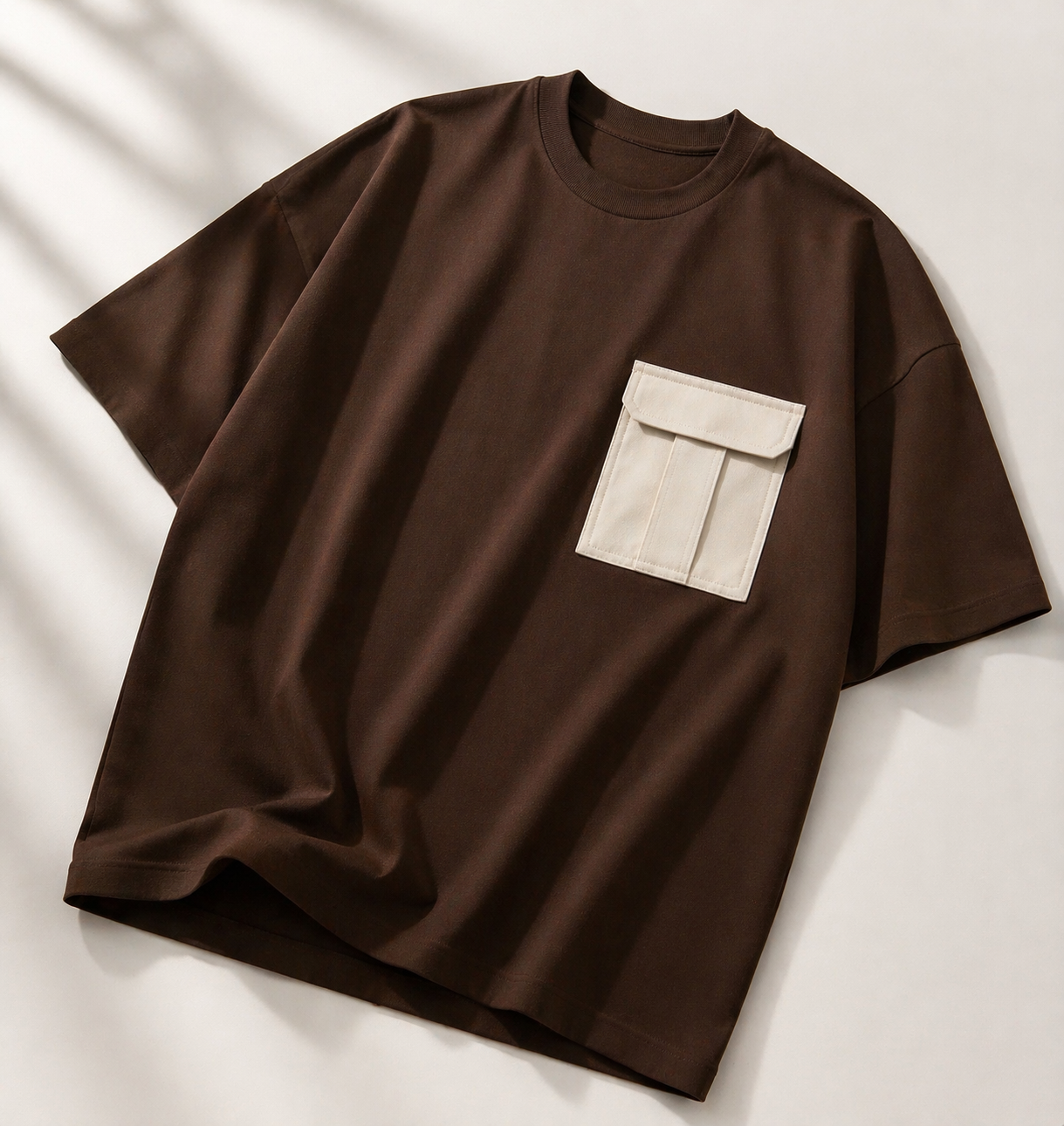 Utility Pocket Tee Brown