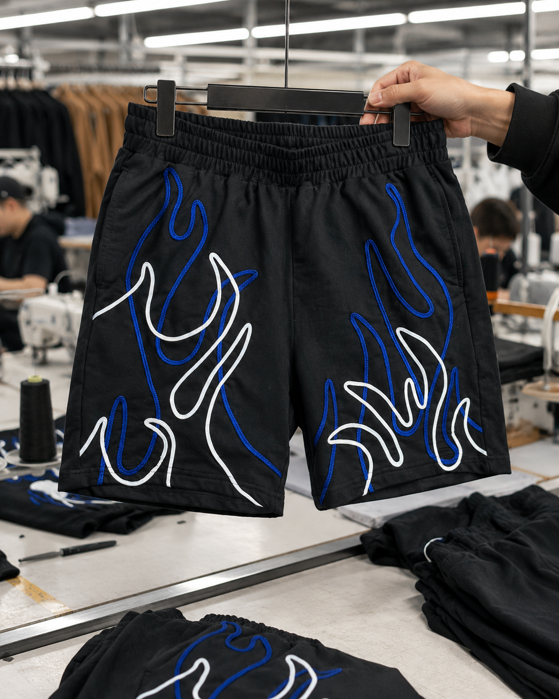 Studio Fireline Shorts – Black / Royal Blue