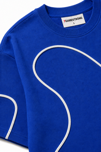 Line Theory Tee — Saturated Blue